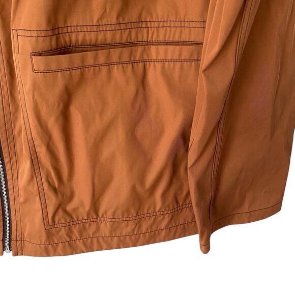 Lafayette 148 New York Reversible Brown Rust Zipper Jacket Windbreaker small - Picture 3 of 9